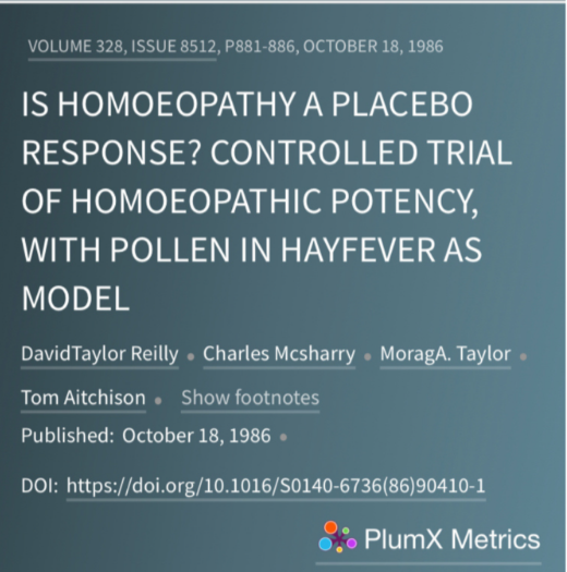 Allergic Rhinitis and Homeopathy – The Lancet Publication